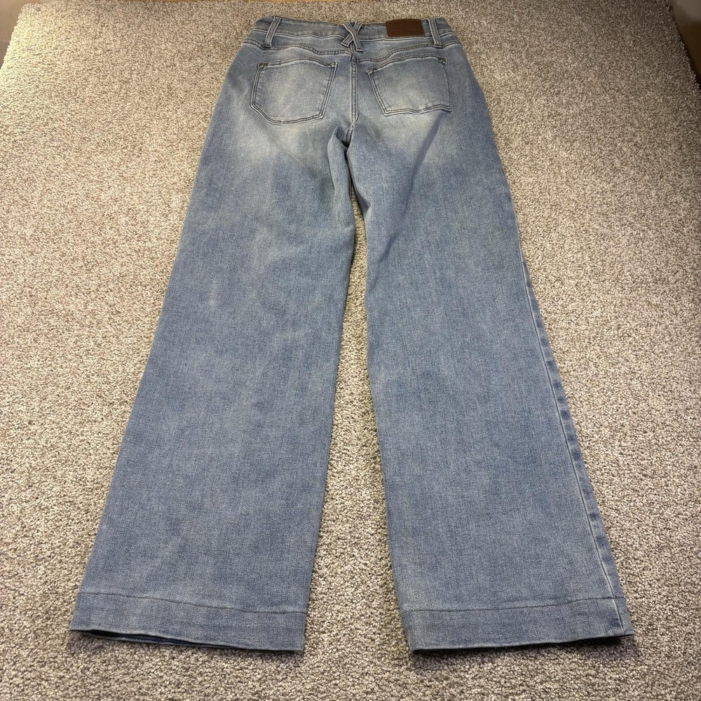 Judy Blue Wide Leg Jeans Womens 5/27 Blue Light Wash Relaxed Stretch Denim - Picture 10 of 10